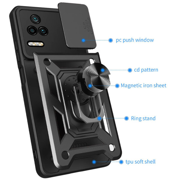 Замовити Xiaomi Poco F4 5G Ударостійкий чохол Camshield Serge Ring для Xiaomi Poco F4