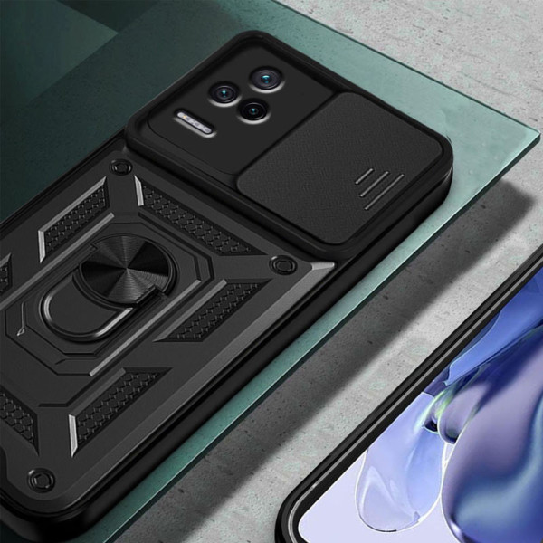 Замовити Xiaomi Poco F4 5G Ударостійкий чохол Camshield Serge Ring для Xiaomi Poco F4