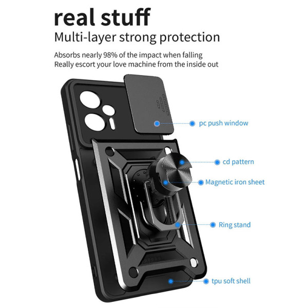 Замовити Xiaomi Poco X4 GT Ударостійкий чохол Camshield Serge Ring для Xiaomi Poco X4 GT