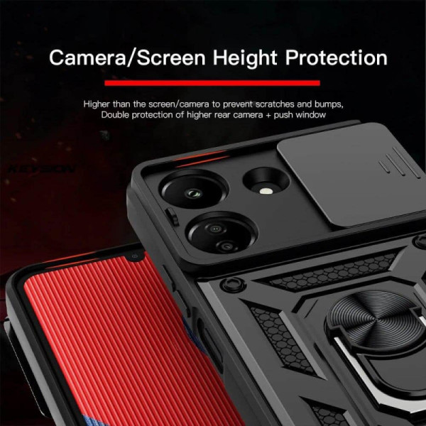 Замовити Xiaomi Redmi 13C Ударостійкий чохол Camshield Serge Ring для Xiaomi Redmi 13C / Poco C65