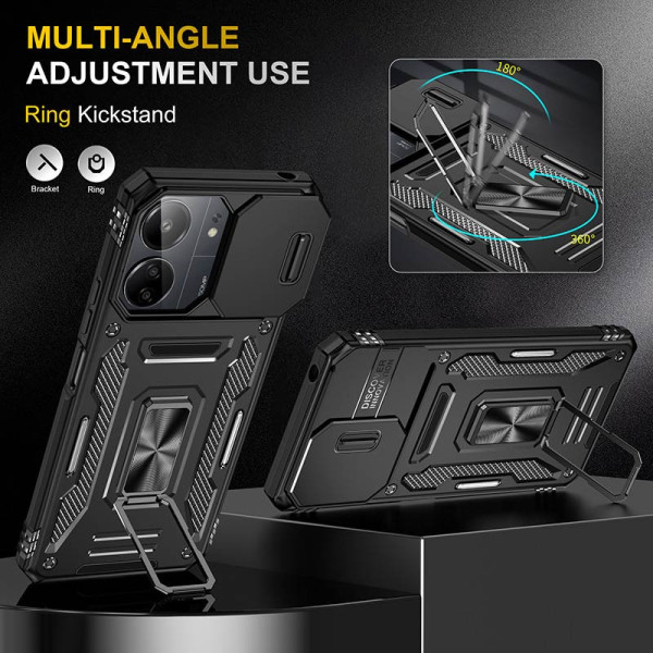 Замовити Xiaomi Redmi 13C Ударостійкий чохол Camshield Army Ring для Xiaomi Redmi 13C / Poco C65
