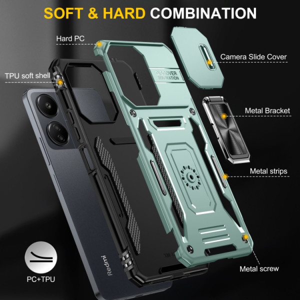 Замовити Xiaomi Redmi 13C Ударостійкий чохол Camshield Army Ring для Xiaomi Redmi 13C / Poco C65