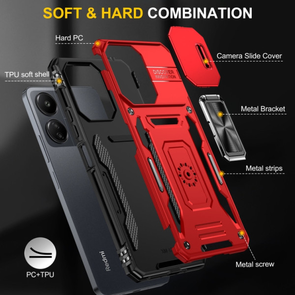 Заказать Xiaomi Redmi 13C Ударостійкий чохол Camshield Army Ring для Xiaomi Redmi 13C / Poco C65