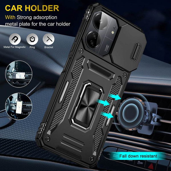 Замовити Xiaomi Redmi 13C Ударостійкий чохол Camshield Army Ring для Xiaomi Redmi 13C / Poco C65