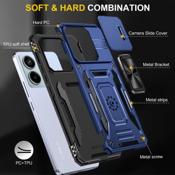 Замовити Xiaomi Redmi Note 13 4G Ударостійкий чохол Camshield Army Ring для Xiaomi Redmi Note 13 4G