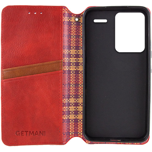 Заказать Xiaomi Redmi Note 13 Pro+ Кожаный чехол книжка GETMAN Cubic (PU) для Xiaomi Redmi Note 13 Pro+