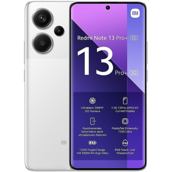 Замовити СМАРТФОНИ Xiaomi Redmi Note 13 Pro+ (Plus) 5G 12/512GB Mirror White Global Version Гарантія 1 рік