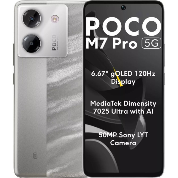 Замовити СМАРТФОНИ Xiaomi POCO M7 PRO 5G 8/256GB Silver Global Version Гарантія 1 рік