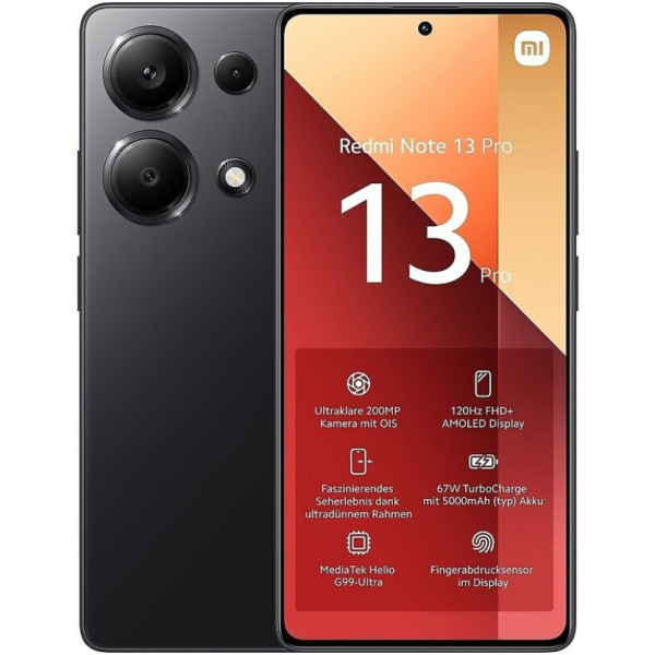 Замовити СМАРТФОНИ Xiaomi Redmi Note 13 Pro 4G 12/512GB Midnight Black Global Version Гарантія 1 рік