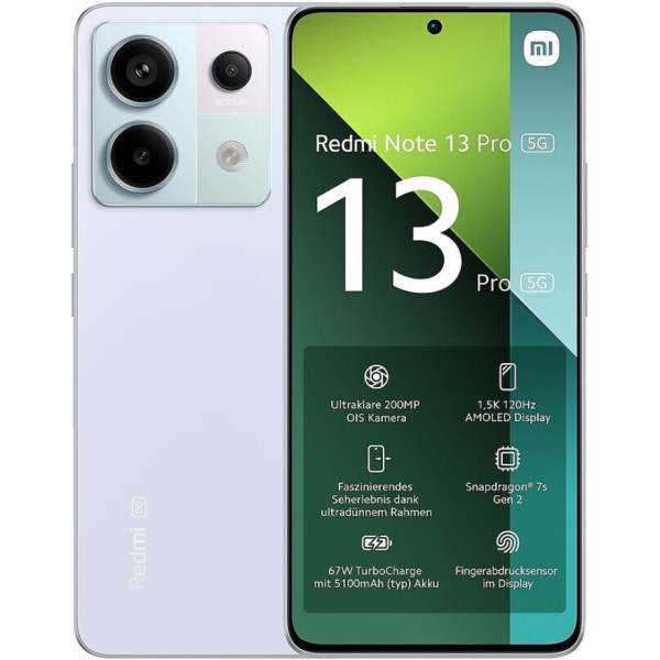 Заказать СМАРТФОНЫ Xiaomi Redmi Note 13 Pro 5G 12/512GB Aurora Purple Гарантия 1 Год