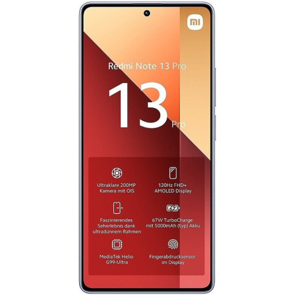 Замовити СМАРТФОНИ Xiaomi Redmi Note 13 Pro 4G 12/512GB Lavender Purple Global Version Гарантія 1 рік