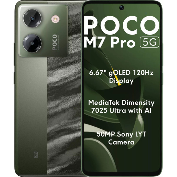 Заказать СМАРТФОНЫ Xiaomi POCO M7 PRO 5G 8/256GB Green Global Version Гарантия 1 Год