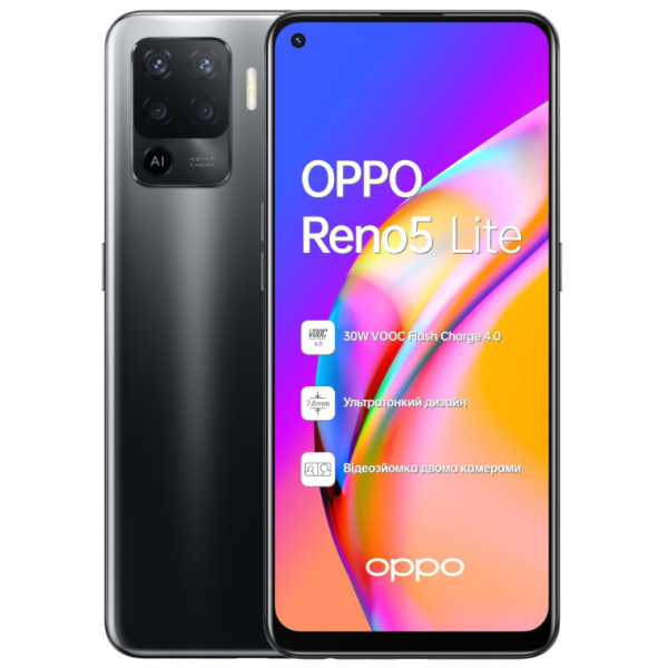 Замовити СМАРТФОНИ OPPO Reno5 Lite 8/128Gb Black Гарантія 1 Рік
