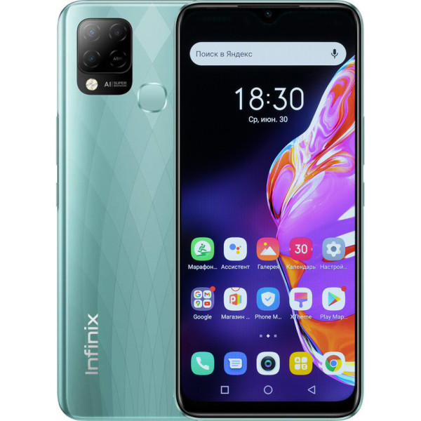 Замовити СМАРТФОНИ Infinix hot 10s NFC 4 /64Gb Green Гарантія 1 Рік