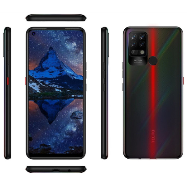 Замовити СМАРТФОНИ Tecno Pova (LD7) 6/128Gb Dazzle Black Офіціальний / Гарантія 1 рік