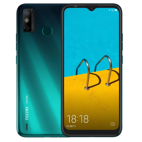 Замовити СМАРТФОНИ Tecno Spark 6 Go (KE5j) 3/64 GB Ice Jadeite Гарантія 1 рік