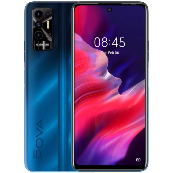 Замовити СМАРТФОНИ Tecno Pova-2 (LE7n) 4/128Gb NFC Energy Blue Гарантія 1 рік