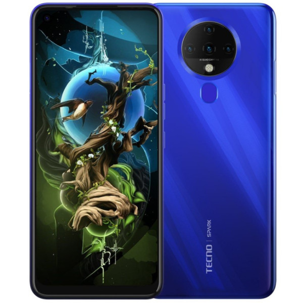 Замовити СМАРТФОНИ Tecno Spark6 (KE7) 4/64Gb Blue Офіціальний / Гарній 1 рік