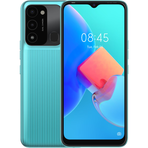 Заказать СМАРТФОНЫ Tecno Spark 8C (KG5k) 4/64Gb Turquoise Cyan Гарантия 1 год