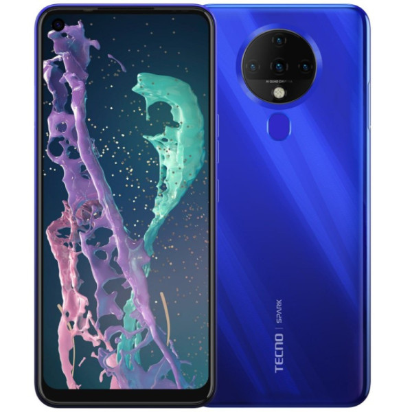 Заказать СМАРТФОНЫ Tecno Spark6 (KE7) 4/128Gb Blue Официальный / Гарантия 1 год