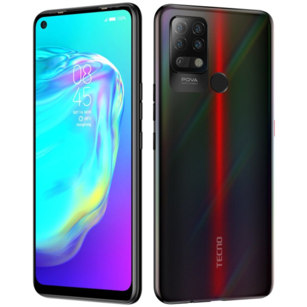 Замовити СМАРТФОНИ Tecno Pova (LD7) 6/128Gb Dazzle Black Офіціальний / Гарантія 1 рік