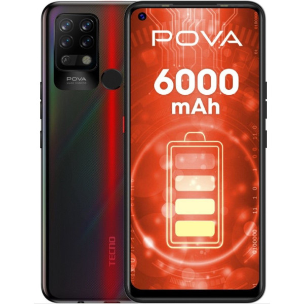 Замовити СМАРТФОНИ Tecno Pova (LD7) 6/128Gb Dazzle Black Офіціальний / Гарантія 1 рік