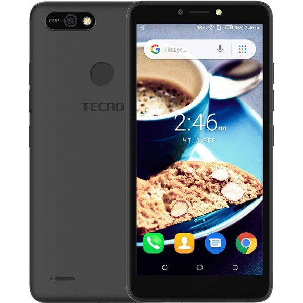 Замовити СМАРТФОНИ Tecno POP2F 1/16Gb Midnight Black Гарантія 1 рік