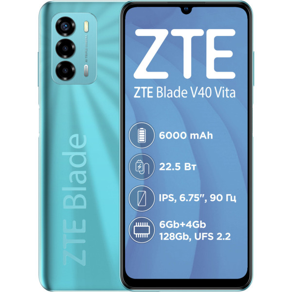 Замовити СМАРТФОНИ ZTE Blade V40 Vita 6/128Gb NFC Green Гарантія 1 рік