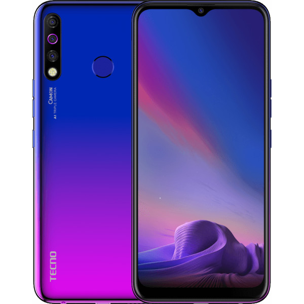 Заказать СМАРТФОНЫ Tecno Camon12 (CC7) 4/64Gb Dawn Blue UA-UCRF - Официальный / Гарантия 1 год