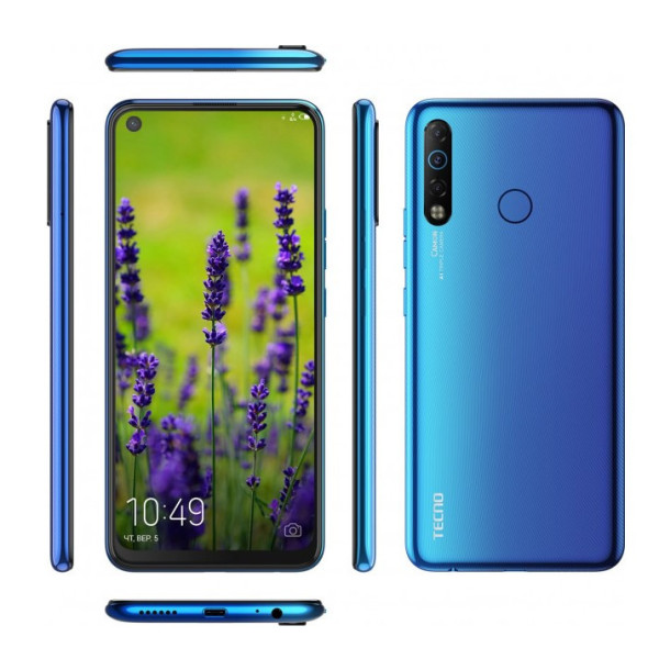 Замовити СМАРТФОНИ Tecno Camon12 Air (CC6) 3/32Gb Bay Blue UA-UCRF - Офіціальний / Гарантія 1 рік