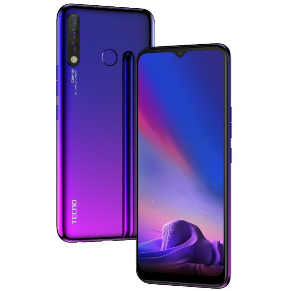 Заказать СМАРТФОНЫ Tecno Camon12 (CC7) 4/64Gb Dawn Blue UA-UCRF - Официальный / Гарантия 1 год