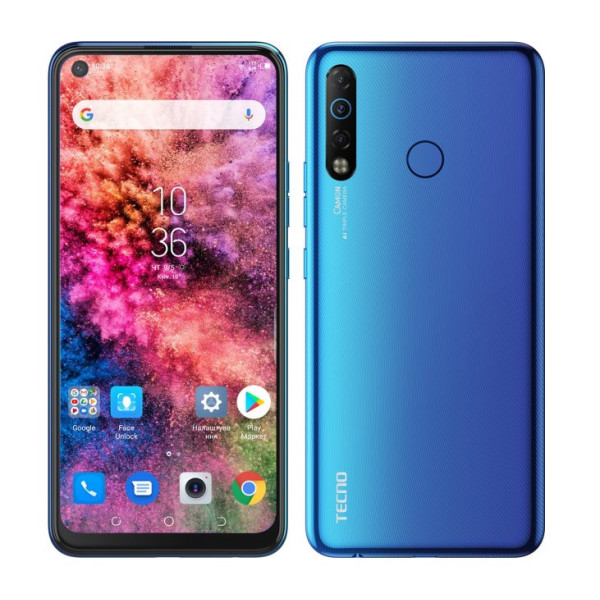 Замовити СМАРТФОНИ Tecno Camon12 Air (CC6) 3/32Gb Bay Blue UA-UCRF - Офіціальний / Гарантія 1 рік