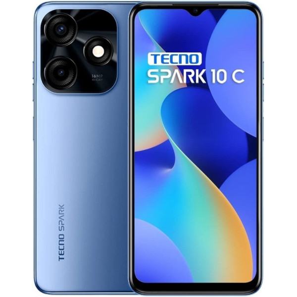 Заказать СМАРТФОНЫ Tecno Spark 10C (KI5m) 4/64GB NFC Meta Blue Гарантия 1 год