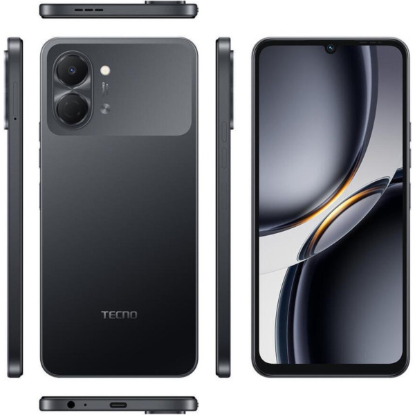 Замовити СМАРТФОНИ Tecno SPARK Go 3 (KN3) 4/64GB Ink Black Гарантія 1 Рік
