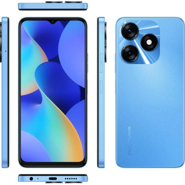 Заказать СМАРТФОНЫ Tecno Spark 10 (KI5q) 4/128Gb NFC Meta Blue Гарантия 1 год