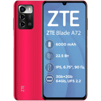 ZTE Blade A72 3/64GB Red Гарантия 1 год