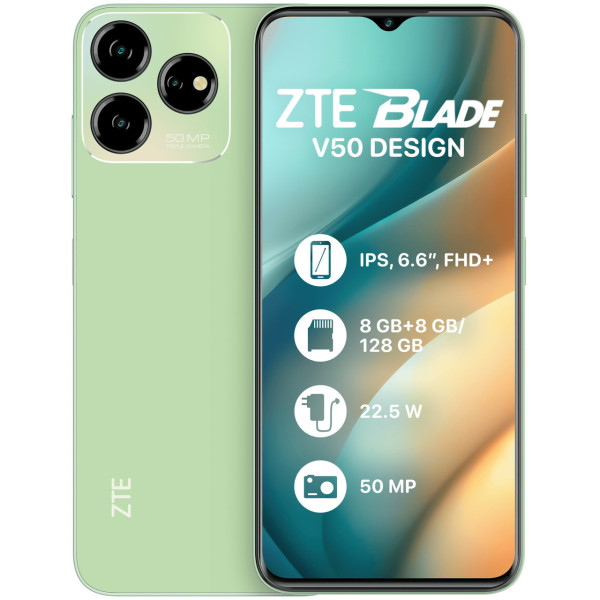 Заказать СМАРТФОНЫ ZTE Blade V50 Design 8/128GB NFC Green Гарантия 1 год