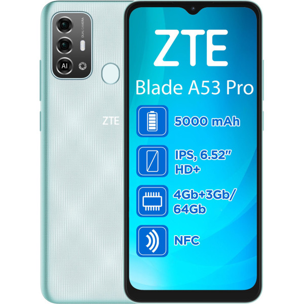 Замовити СМАРТФОНИ ZTE Blade A53 Pro 4/64GB Green Гарантія 1 рік