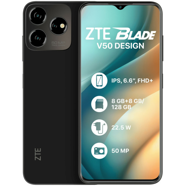 Замовити СМАРТФОНИ ZTE Blade V50 Design 8/128GB NFC Black Гарантія 1 рік