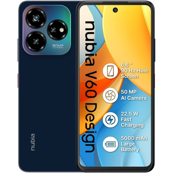 Заказать СМАРТФОНЫ ZTE Nubia V60 Design 6/256GB Blue Гарантия 1 год